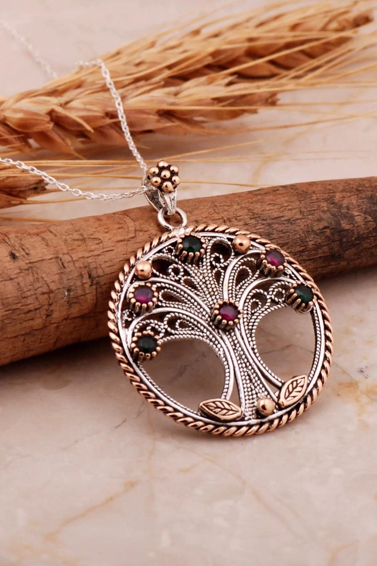 Tree of Life Filigree Handmade Silver Necklace