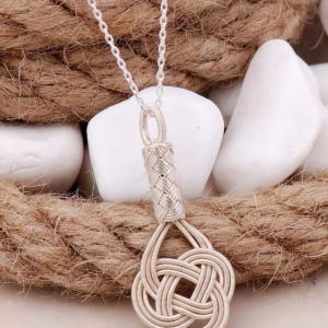 Handmade Kazaziye Silver Necklace with Sems Knot Design