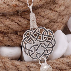 Handcrafted Kazaziye Silver Necklace with Love Knot