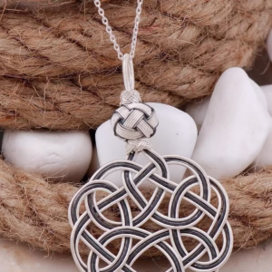 Handcrafted Kazaziye Love Knot Pure Silver Necklace