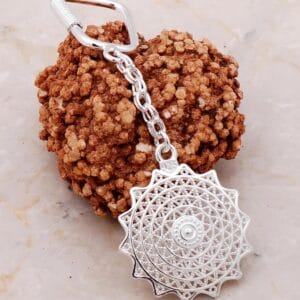 Sterling Silver Mandala Keychain: Handmade Filigree Design