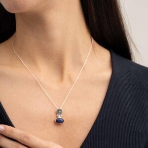 Handmade Sapphire Gemstone Antique Style 925 Sterling Silver Jewelry Set