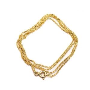 Handmade Gold Plated 925 Sterling Silver Chain Necklace 45 cm