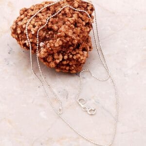 Handmade 925 Sterling Silver Ball Chain Necklace 50 cm 1mm
