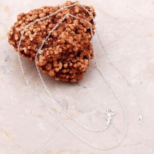 Handmade 925 Sterling Silver Thin Cable Chain Necklace, 45cm Delicate Minimalist Silver Layering Necklace