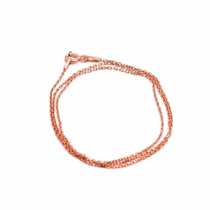 Handmade Rose Gold Plated 925 Sterling Silver Chain Necklace 50 cm