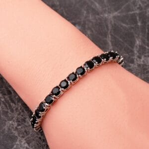 Handmade 5mm Tennis Bracelet 925 Sterling Silver Gemstone Jewelry