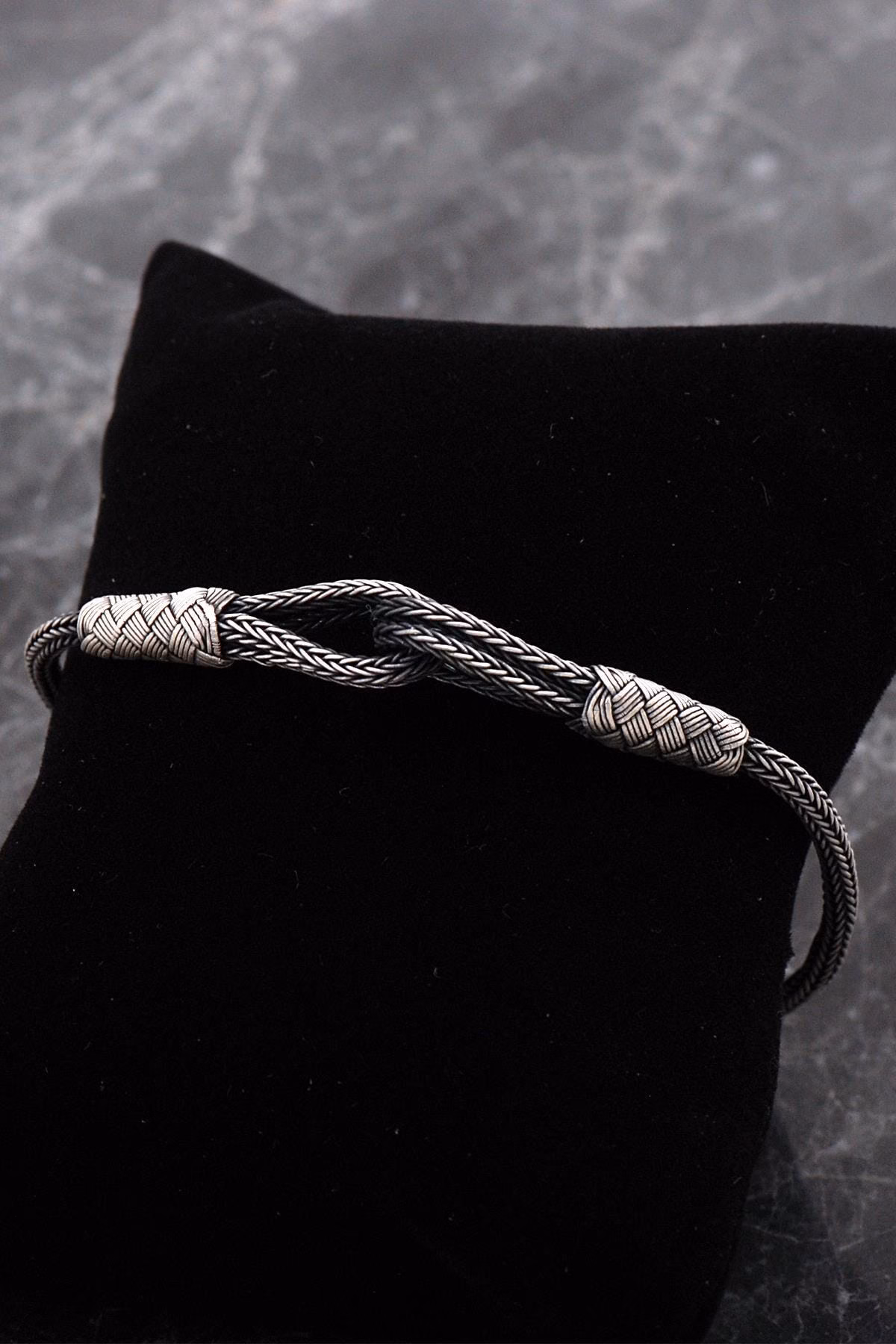 Handmade Kazaziye Knot Silver Mens Bracelet Antique Woven Fine Silver Bracelet Commitment Symbol Gift for Him - Image 5